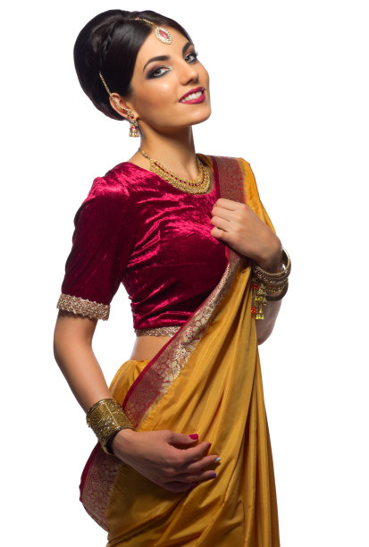 印度妇女孤立图片下载