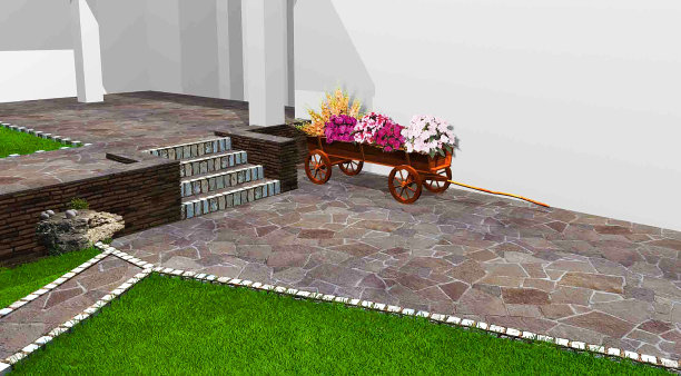 户外区域规划的艺术特点，3d渲染图片下载