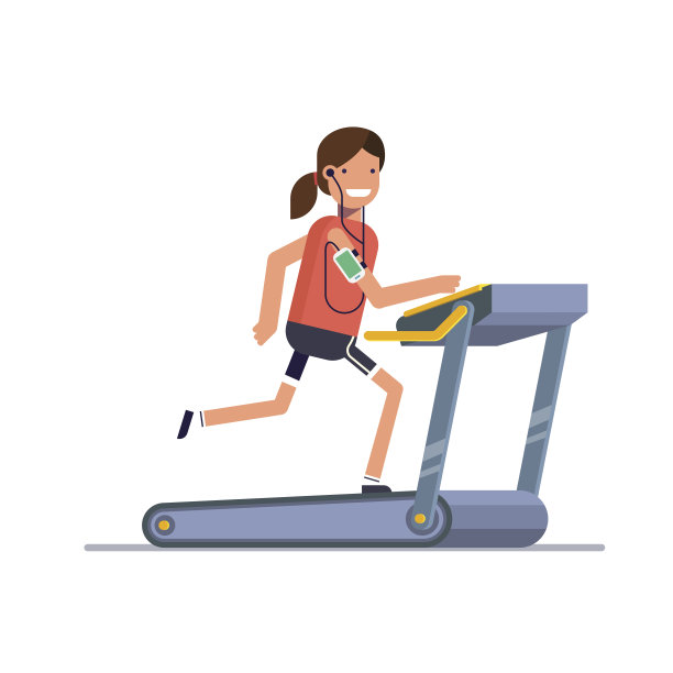 这个女孩一边跑步一边做运动图片下载