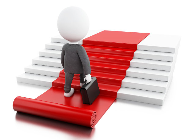 3d拿着公文包的白人商人。图片下载