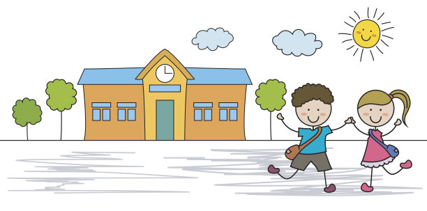 孩子们去上学图片下载