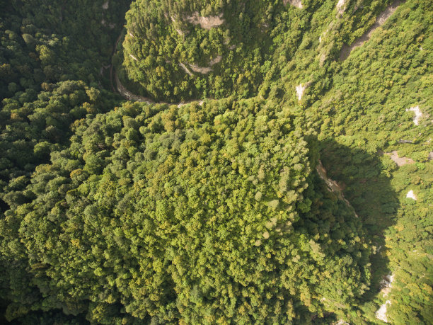 全景高加索山脉。从以上观点。图片下载