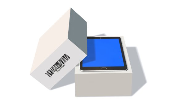 现代手机在包装-拆箱- 3D图片下载