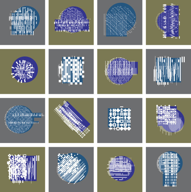 抽象图形艺术集，矢量几何插图集图片下载