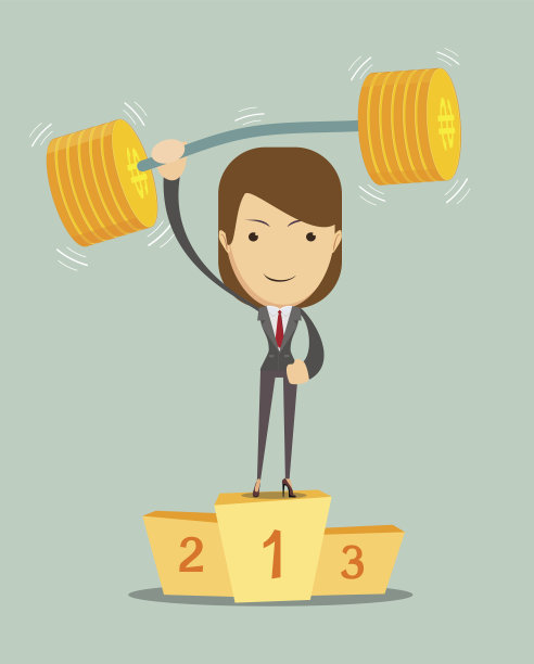 女商人轻松解决每一项繁重的工作图片下载