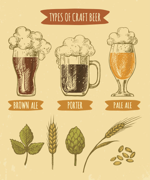 手绘啤酒收藏图片下载