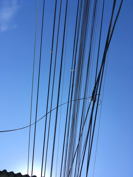 线路电缆的天空图片下载