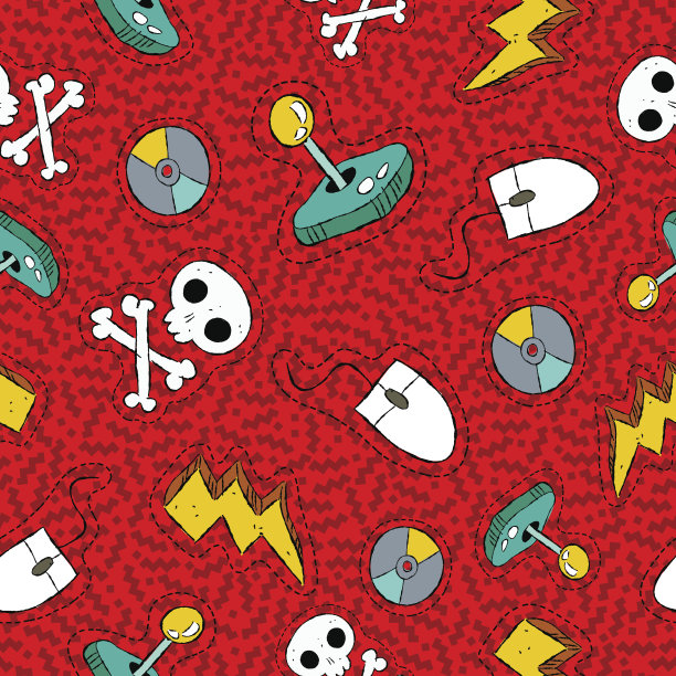 复古手绘视频游戏补丁图标背景图片下载