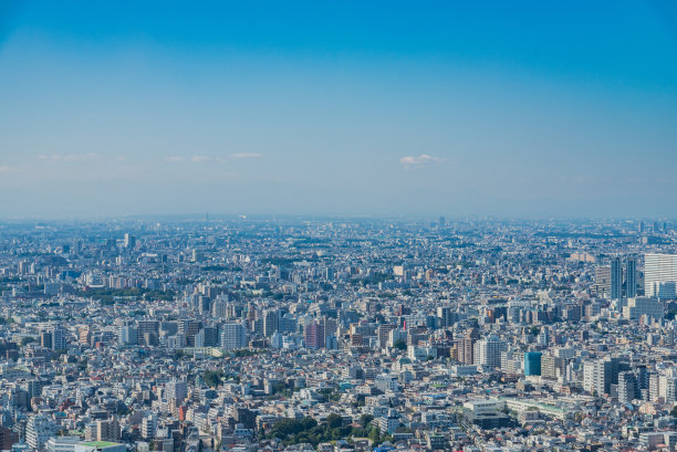 东京的建筑，城市景观，日本的天际线素材图片
