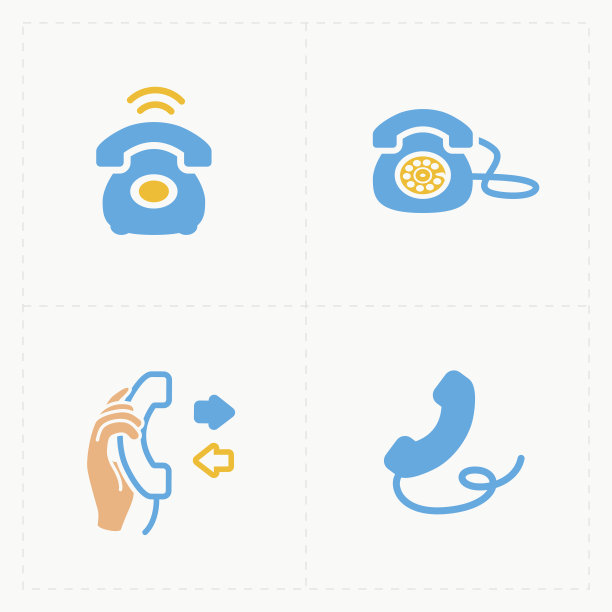 手机彩色图标，矢量插图。图片下载