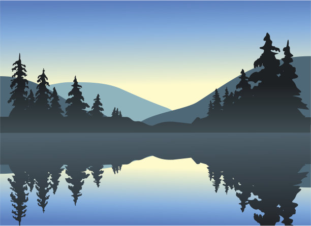 平静的湖图片下载