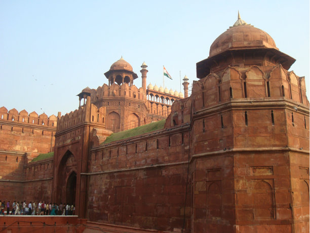 印度德里的红堡图片下载