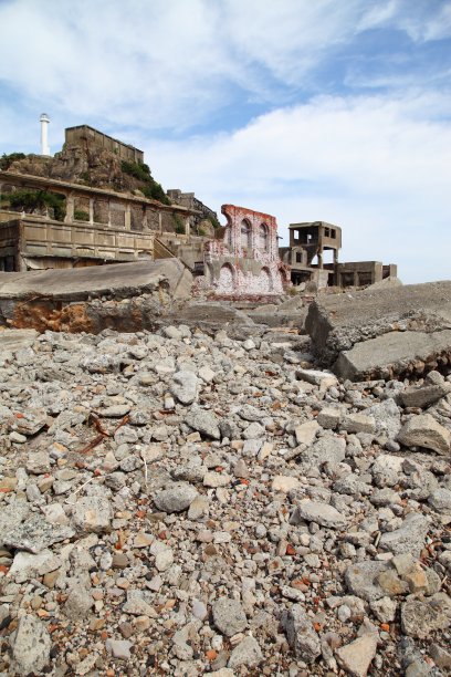 日本长崎的军舰岛图片下载