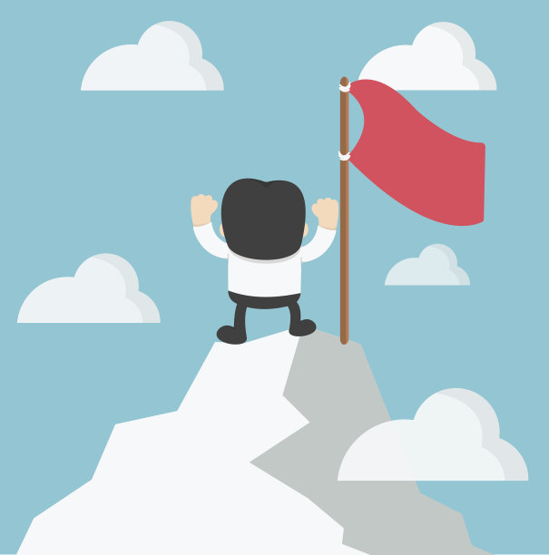 正处于成功巅峰的商人图片下载