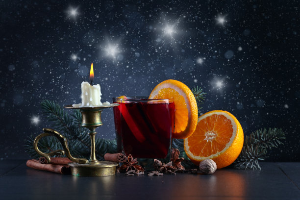 加香料的热葡萄酒图片下载