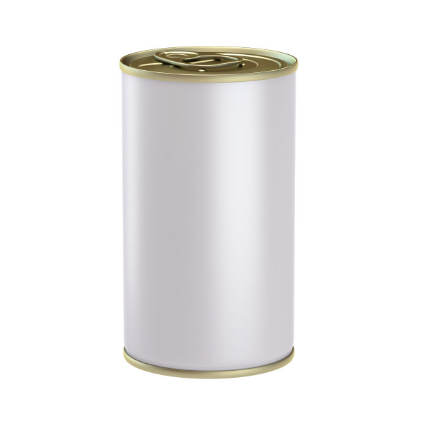 3D渲染罐头食品孤立在白色背景图片下载