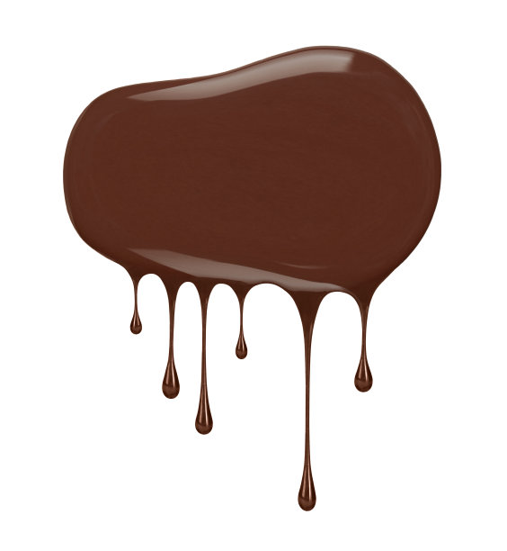 用融化的巧克力在白色背景上刻字的地方图片下载