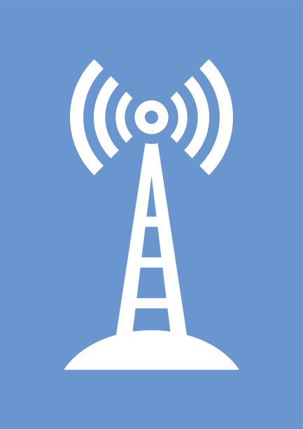 白色发射机图标图片下载