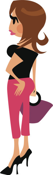 拿着包站着的女孩图片下载