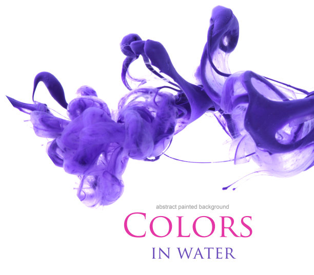 水中的丙烯酸颜料。抽象的背景。图片下载