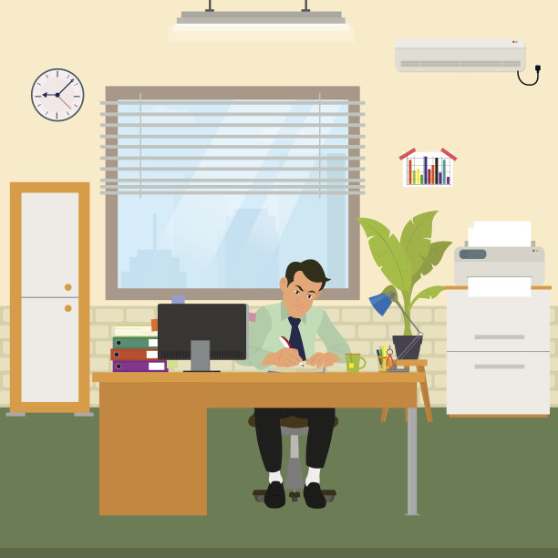 在办公室工作的人。图片下载