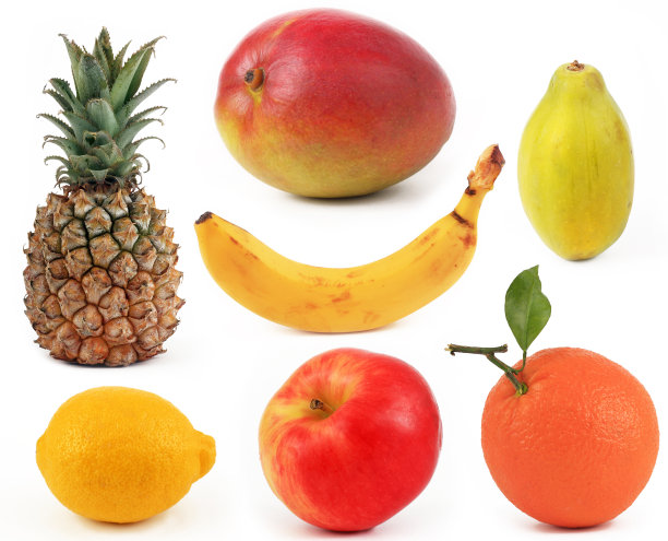 果实孤立在白色背景上图片下载