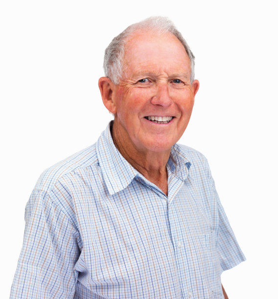 一个快乐的老人的肖像孤立的白色图片下载