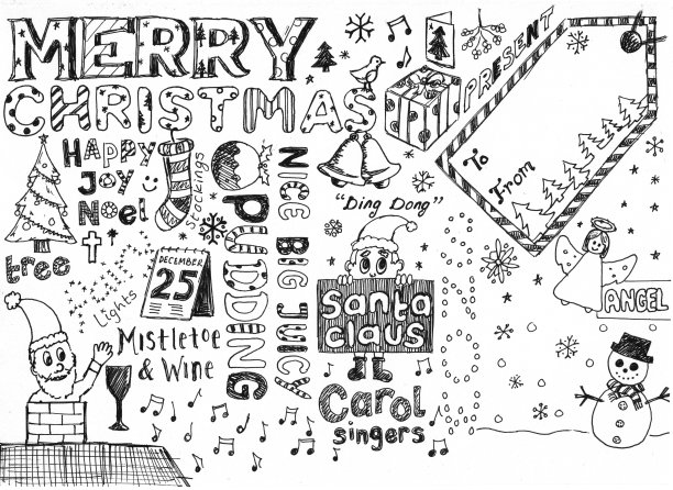 圣诞节涂鸦图片下载