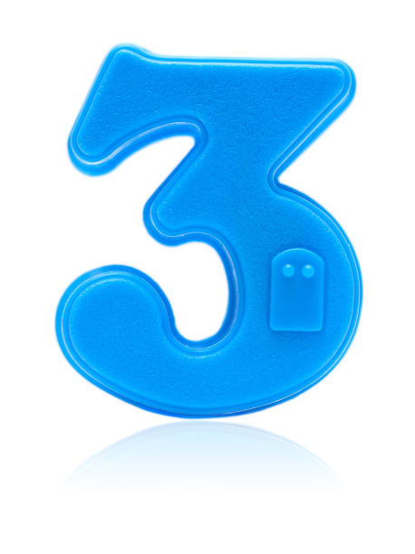 3号在白色背景上被隔离图片下载