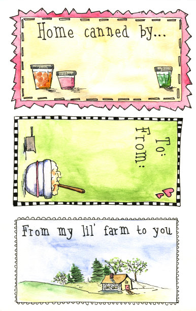 家庭罐头和礼物标签图片下载