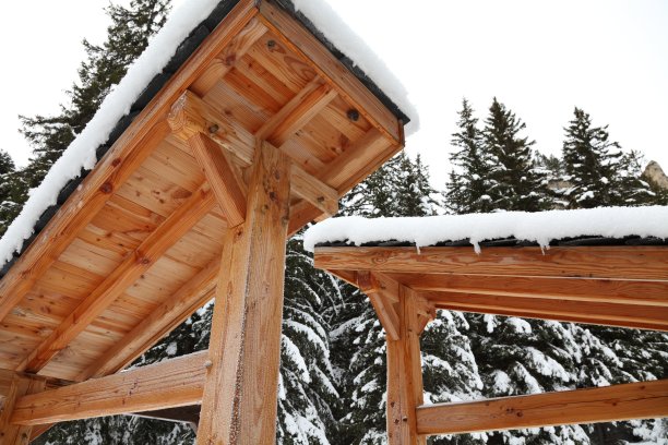 冬天房子的细节图片下载