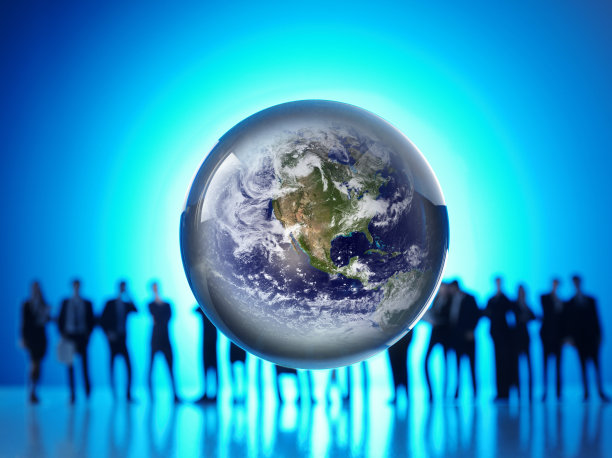 团队合作环绕全球图片下载