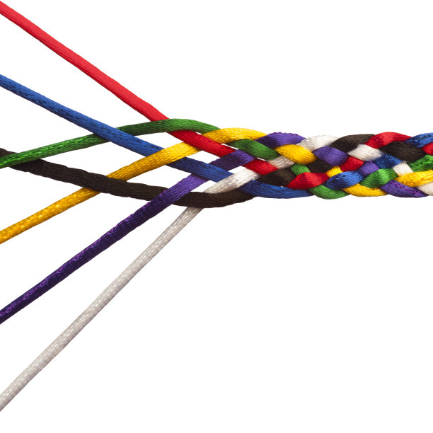 七根交织的五彩弦图片下载