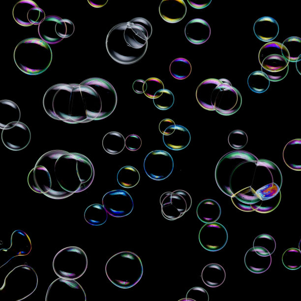 Black上的气泡图片下载