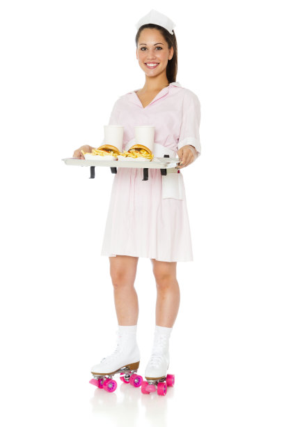 复古车跳女服务员图片下载