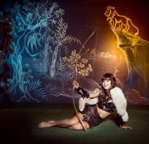 休息中的年轻女射手图片下载