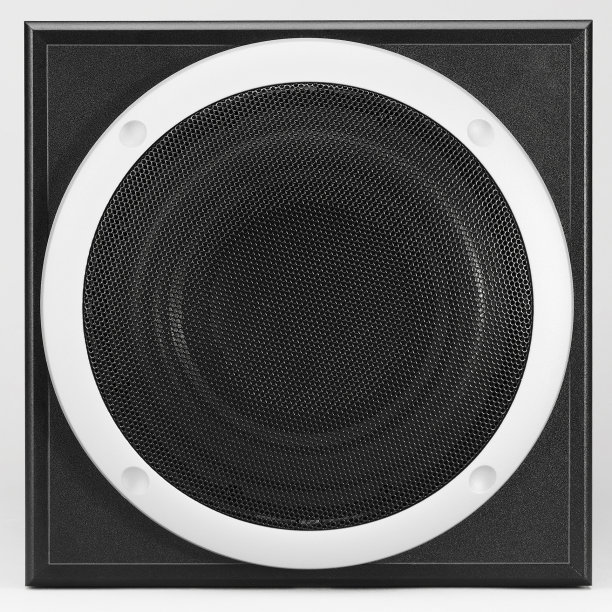 低音扬声器在白色背景与剪辑路径图片下载