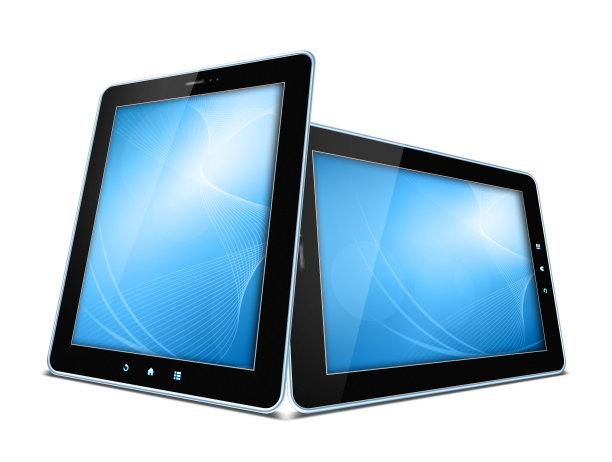数字平板电脑孤立的白色背景图片下载