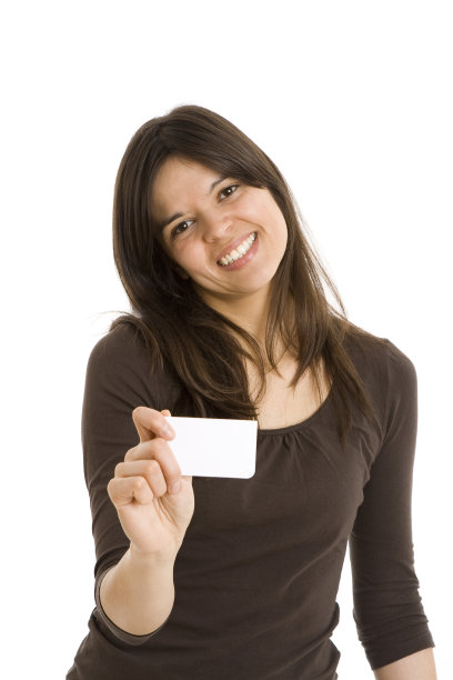 有名片的女人图片下载