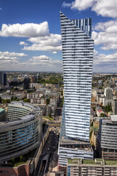 波兰华沙鸟瞰图图片下载