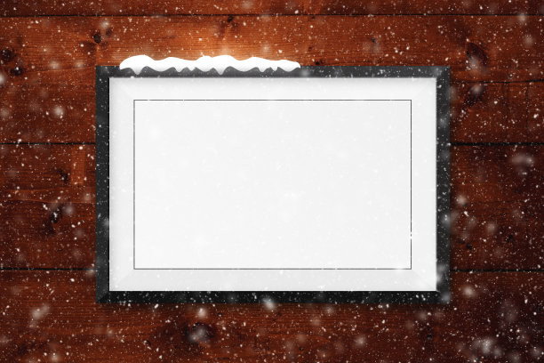 圣诞场景与空相框图片下载