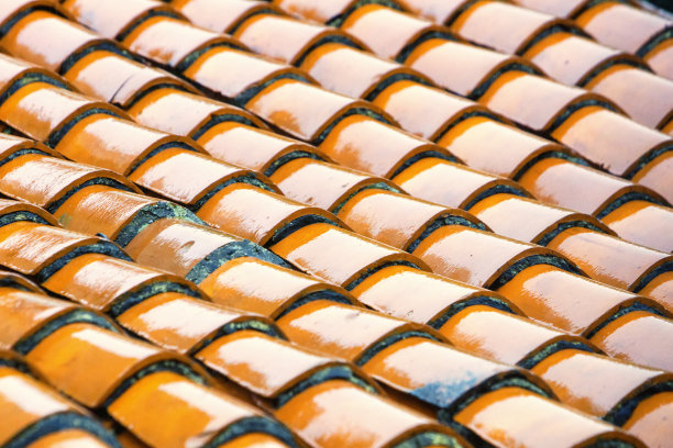 砖红色的屋顶图片下载