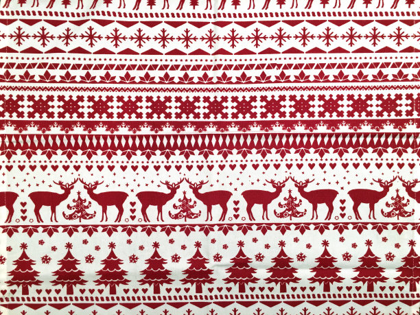圣诞装饰红白相间的织物纹理图片下载