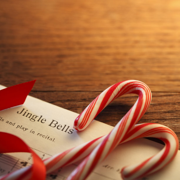 铃儿响叮当红丝带和糖果手杖乐谱图片下载