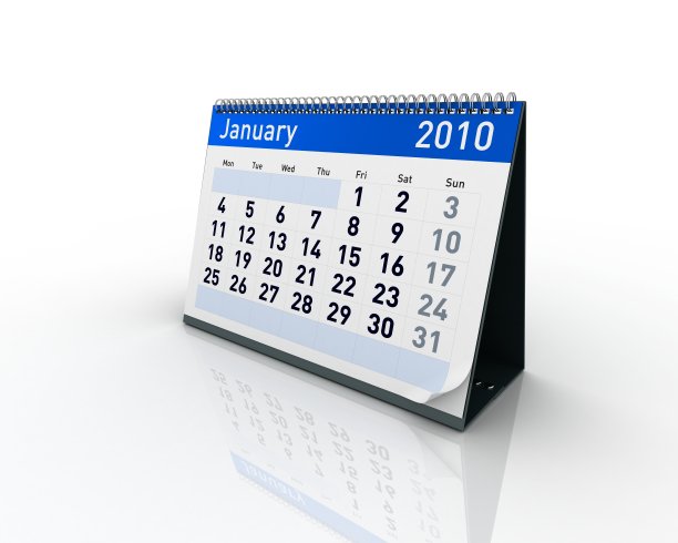 日历- 2010年1月图片下载