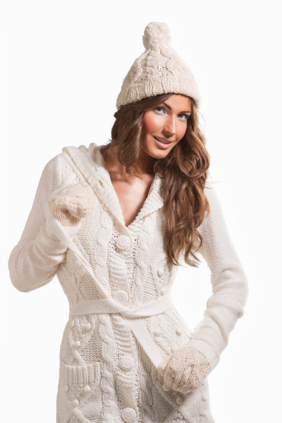 冬天的美丽-美丽的女孩肖像图片下载