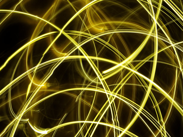 黄色抽象光线图片下载