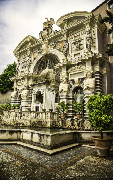 Villa d'Este音乐主题雕像图片下载