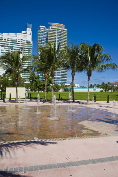 南角公园的喷泉图片下载