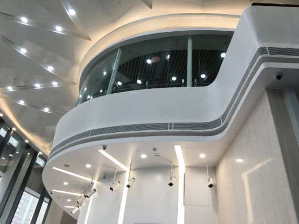 带有一组监控摄像头的现代建筑图片下载